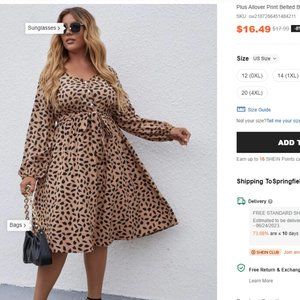 3x Cheetah Print Dress